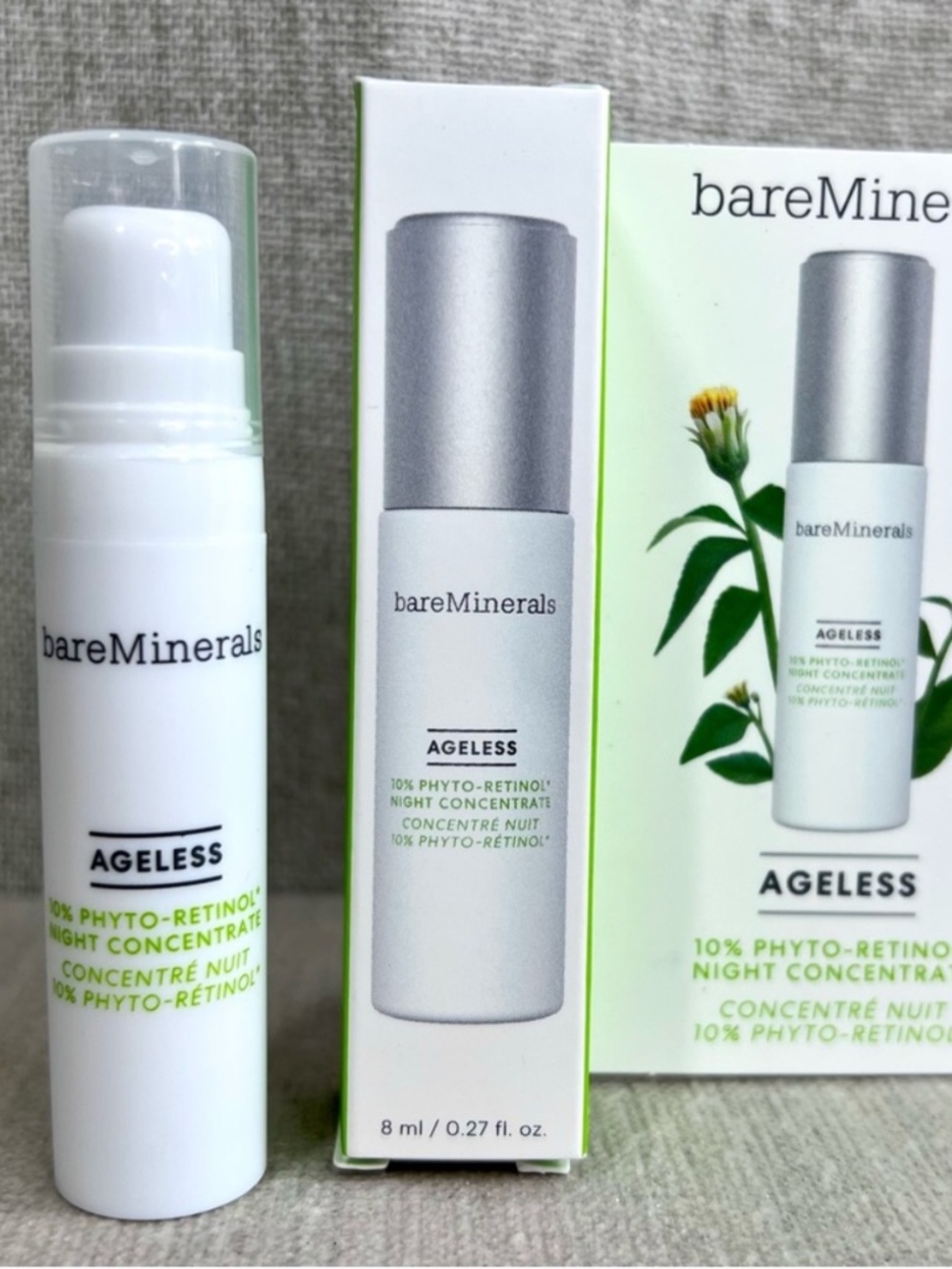 ❤️3 for $30❤️ bareMinerals Ageless 10% Phyto-Retinol Night Concentrate mini